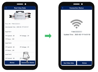 Communicatiestatus van de micro-omvormer controleren