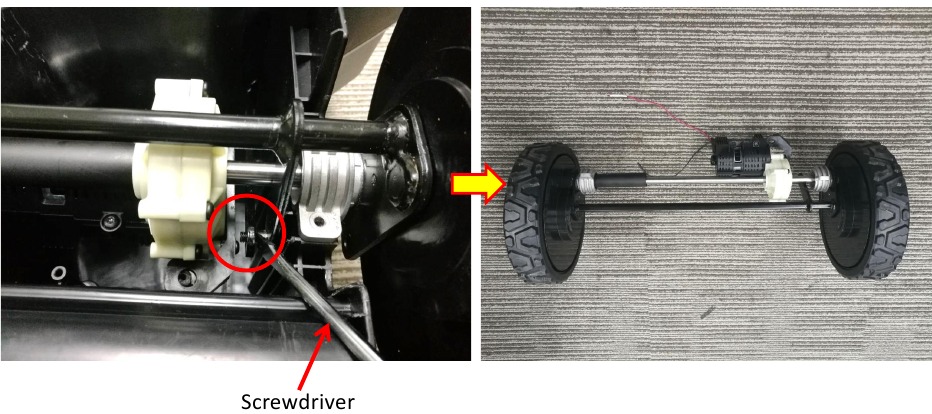 Motor in zelfrijdende eenheid vervangen - Stap 19