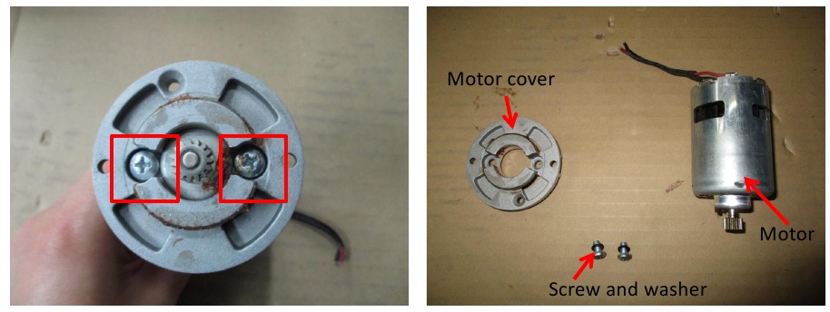 Motor in zelfrijdende eenheid vervangen - Stap 9