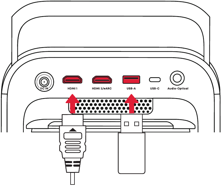 Video afspelen vanaf HDMI-/USB-apparaten