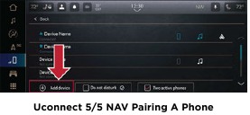 Uconnect 5/5 NAV Een telefoon koppelen