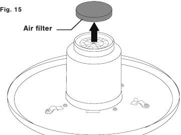 Onderhoud - Het luchtfilter reinigen
