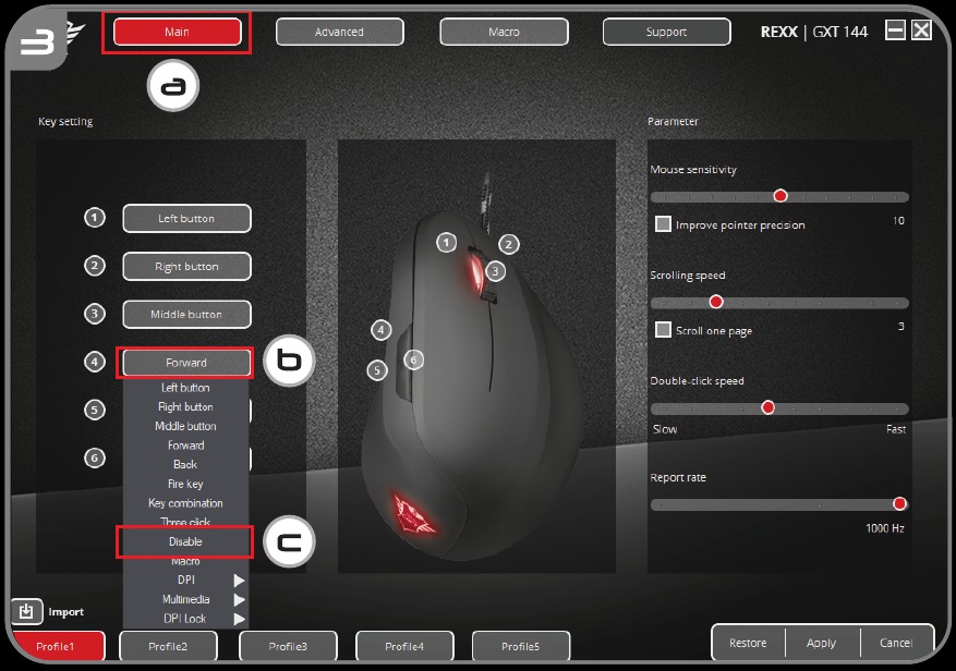 Knop programmeren - Sleutelinstelling