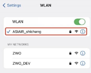Het product bedienen via ASIAIR - Stap 2