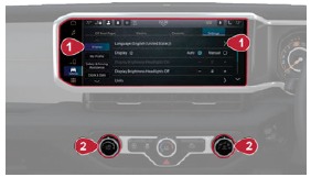 Uconnect 5/5 NAV met 12,3-inch scherm Uconnect-instellingen