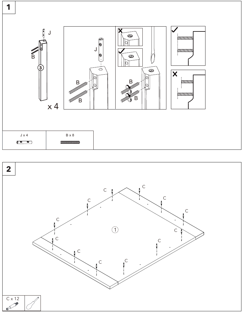 Montage-instructies - Stap 1