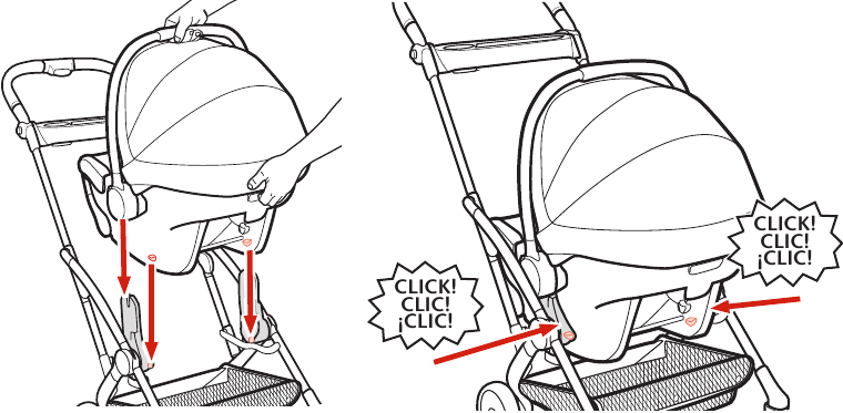 Gebruik - De Graco&reg;-baby-autostoel bevestigen - Stap 2