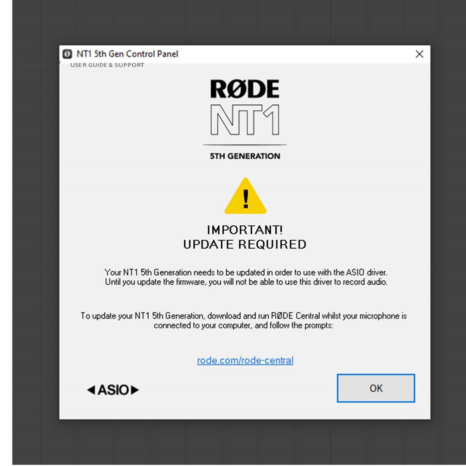 Firmware bijwerken om het ASIO-stuurprogramma te gebruiken