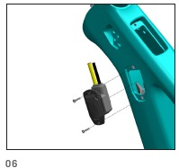 Loctite 243 aanbrengen op 2X M3 schroef (4.33)