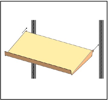 Een Angled Shelf bevestigen - Stap 1