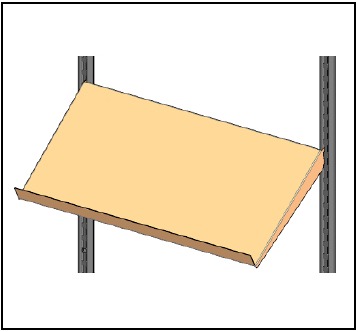 Een Angled Shelf bevestigen - Stap 2