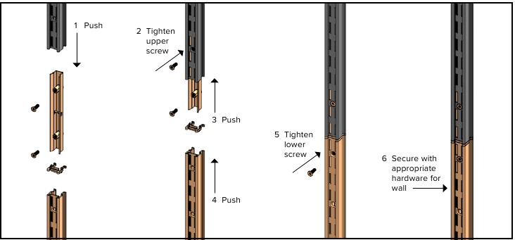 Verlengstaander & adapter bevestigen