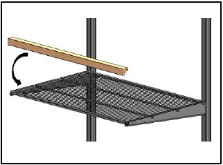 Afwerking bevestigen voor een draadplank - Stap 1