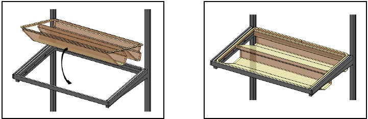 Uitschuifbare schoenenplank installeren