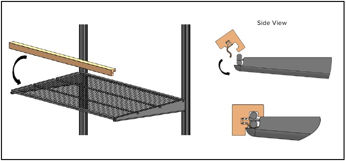 De afwerking voor draadplanken installeren - Stap 1