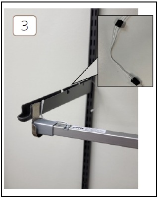 LED-armaturen monteren onder een Wire Shelf - Stap 3