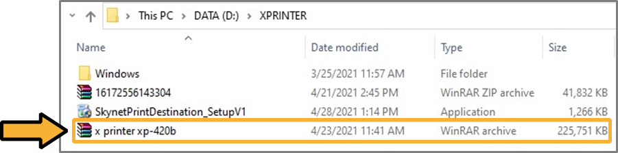 Download en sla het stuurprogrammabestand op - Stap 2