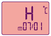 Afbeelding van een foutmelding op het scherm van de thermometer