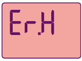 Afbeelding van een foutmelding op het scherm van de thermometer