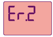 Afbeelding van een foutmelding op het scherm van de thermometer
