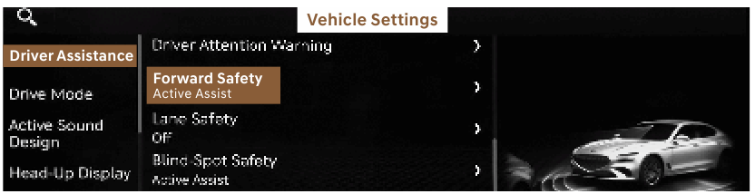 FORWARD COLLISION-AVOIDANCE ASSIST (FCA) - Stap 1