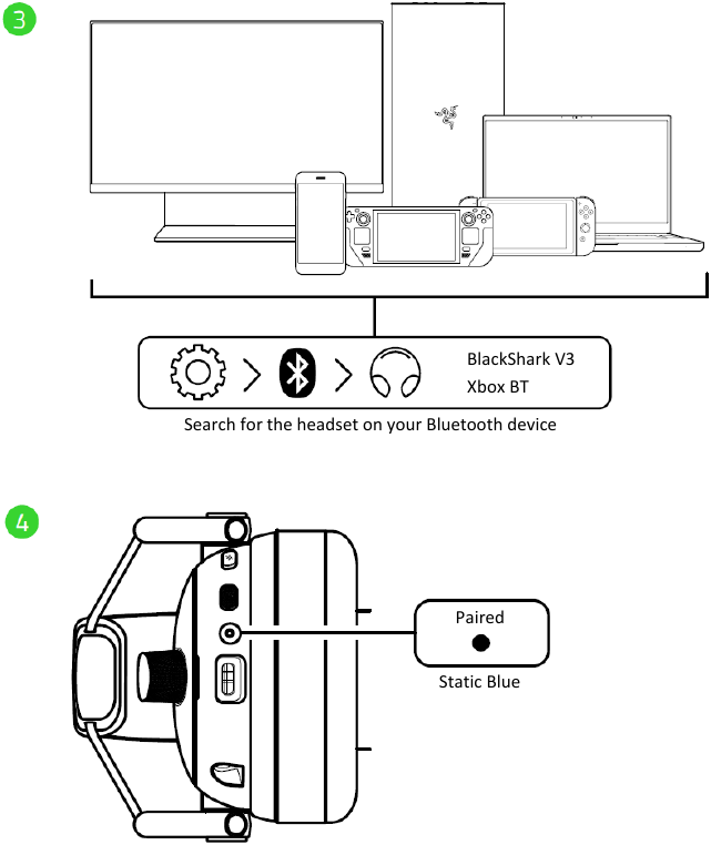 Bluetooth-koppelingsmodus opnieuw activeren - Stap 2