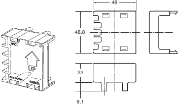 Afmetingen - Deel 2 - Aansluitklemkap E53-COV10