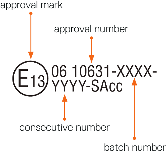 ECE 22.06 SA-LABEL