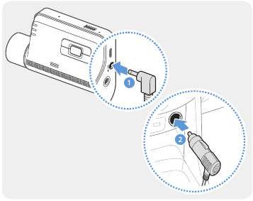 De voorkant camera installeren - Stroom aansluiten