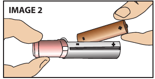 Batterij plaatsen/vervangen - Stap 2