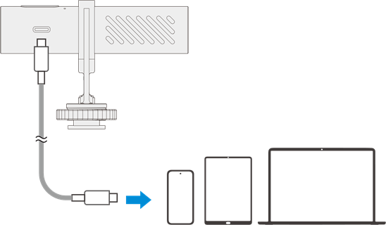 Gebruiken met een smartphone, tablet of computer