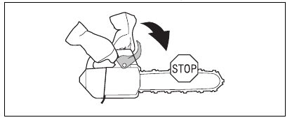 De kettingrem controleren - Stap 2