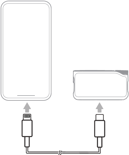 Gebruiken met telefoon - Voorbeeld 2 - Lightning