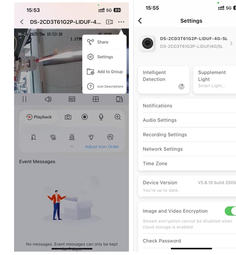 De camera toevoegen aan HPP en configureren - Stap 3