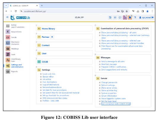 Instellingen in de COBISS Lib-applicatie - Stap 1