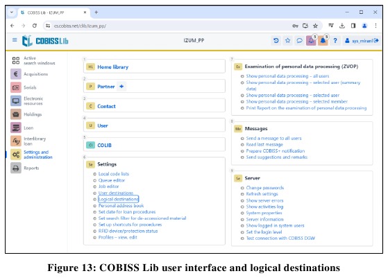 Instellingen in de COBISS Lib-applicatie - Stap 2