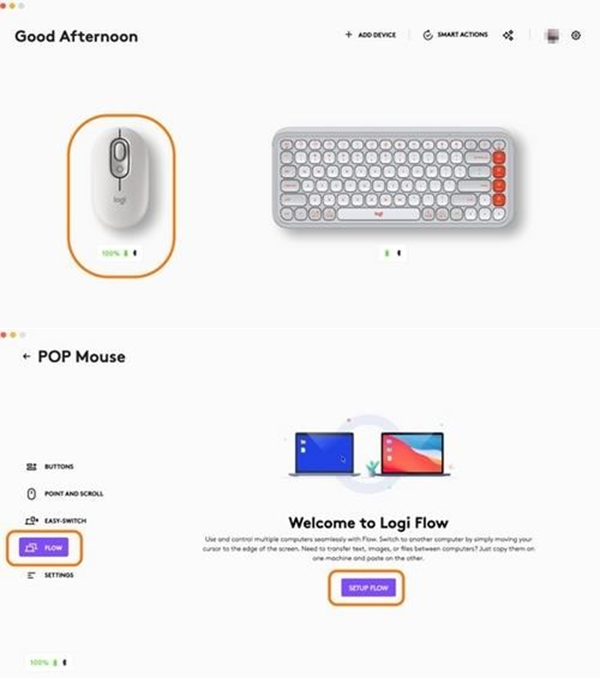 Flow tussen twee computers - Stap 1