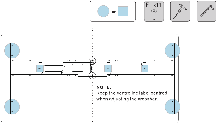 Montage - Stap 3 - Bevestig het tafelblad