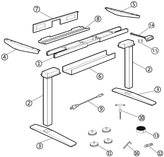 Diagram van Onderdelen