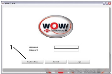Software registreren - Stap 1
