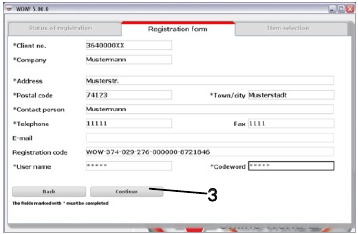 Software registreren - Stap 3