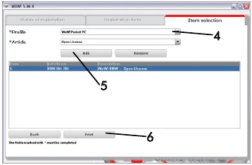 Software registreren - Stap 4