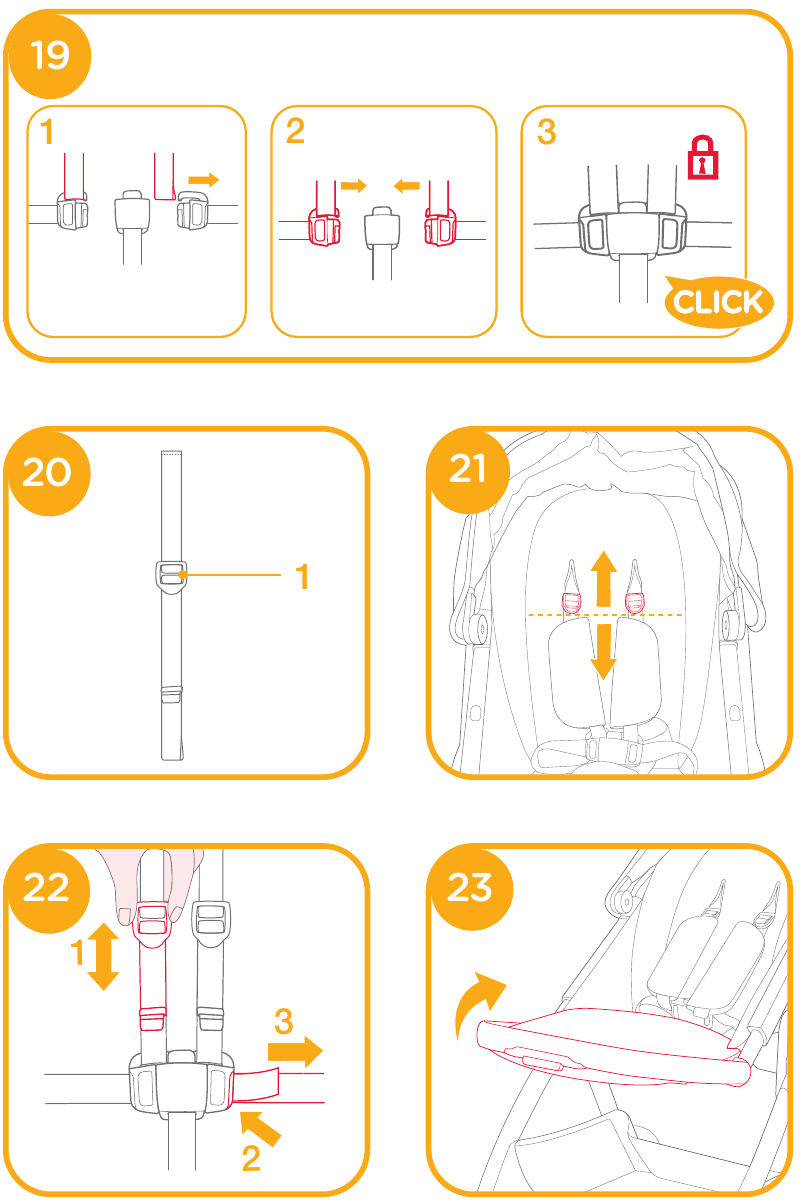Gebruik van de kinderwagen - Stap 2