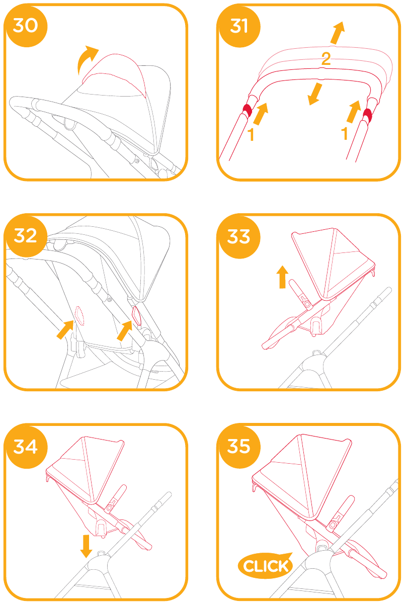 Gebruik van de kinderwagen - Stap 4