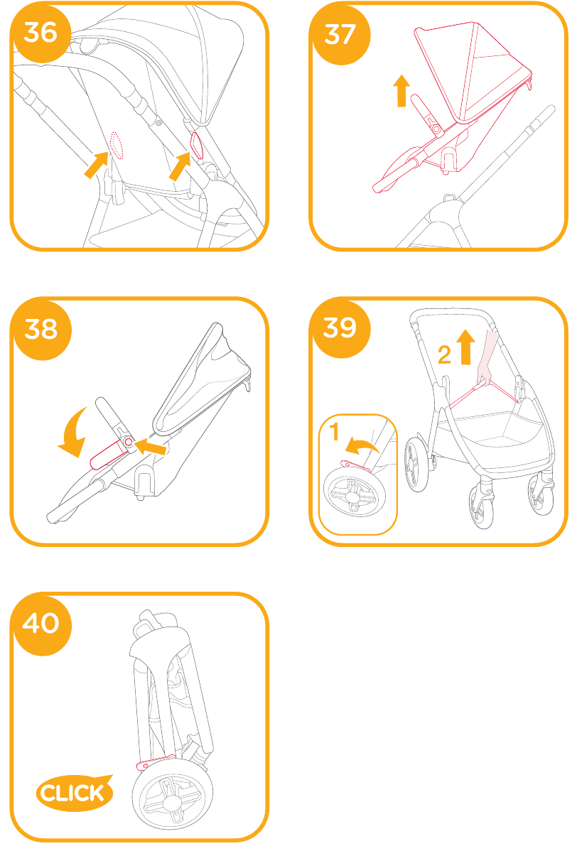 Gebruik van de kinderwagen - Stap 5