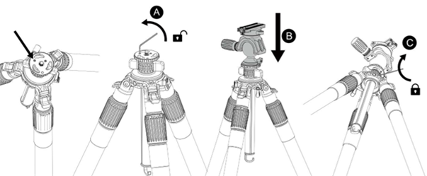 ZEISS Fluid Head - Bediening - Stap 3