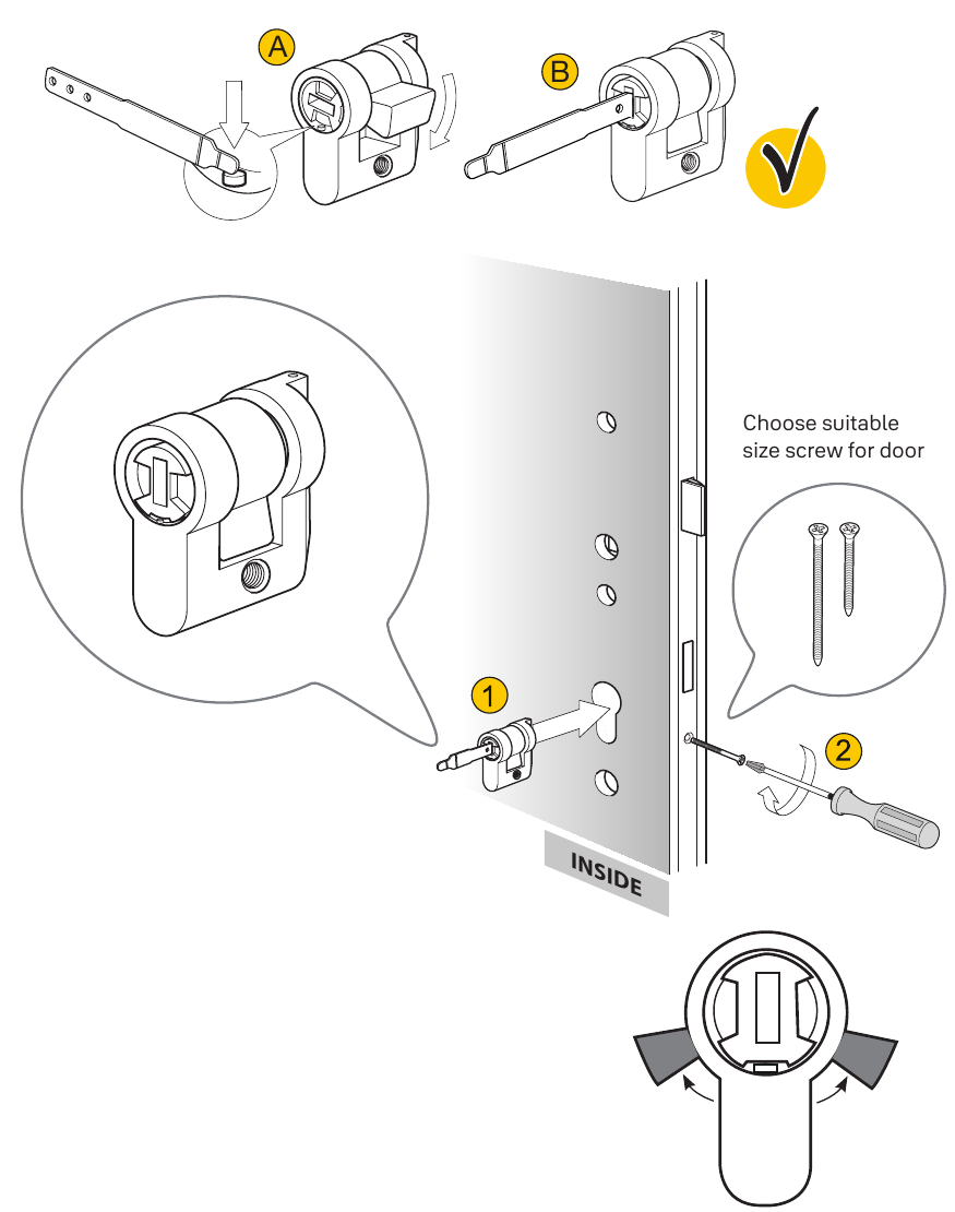 De actuator installeren