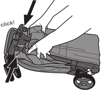 De kinderwagen inklappen - Stap 4