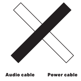 Scheid audio- en stroomkabels