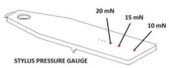 Verticale Tracking Force instelling (VTF) - Stap 1